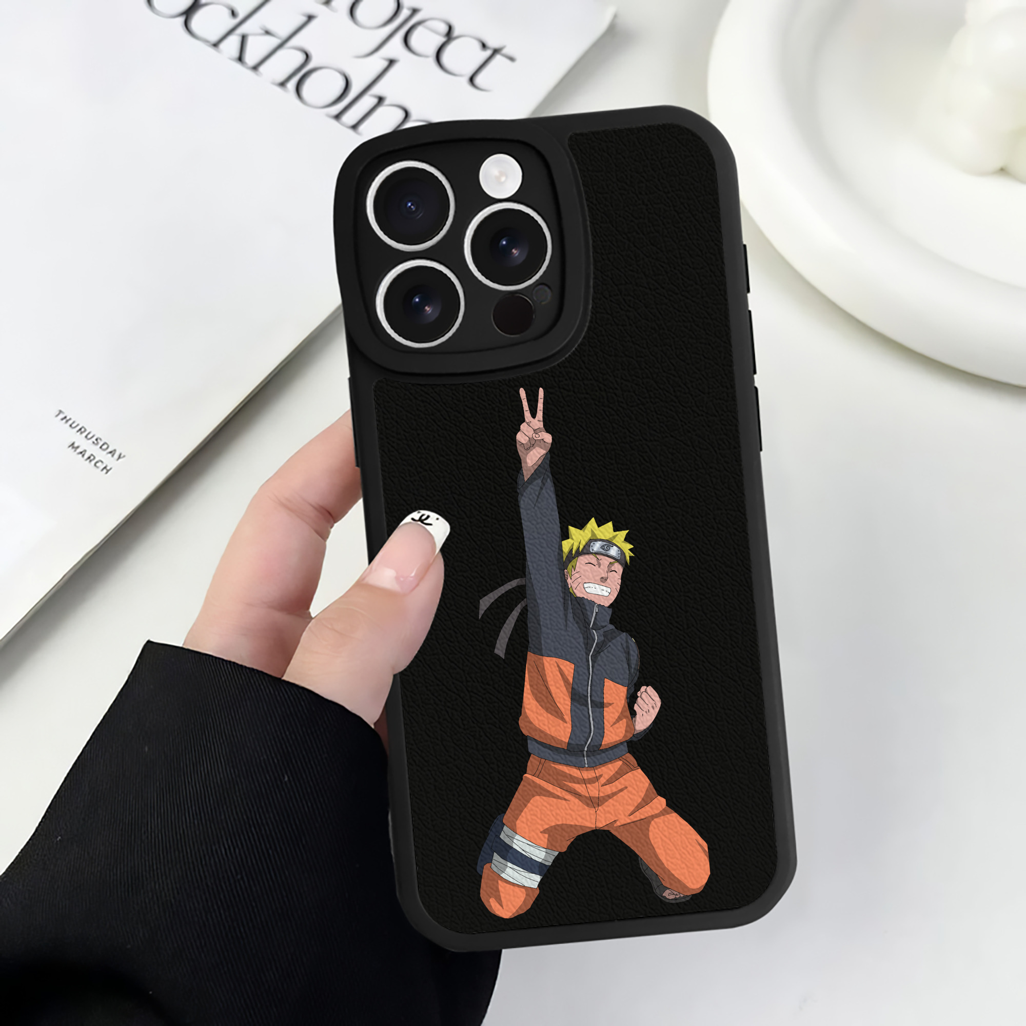 （画像用） NARUTO -ナルト- うずまき ナルト Uzumaki Naruto 【iPhone 16シリーズ対応】シリコンスマホケース（レザー調） 材質：シリコン